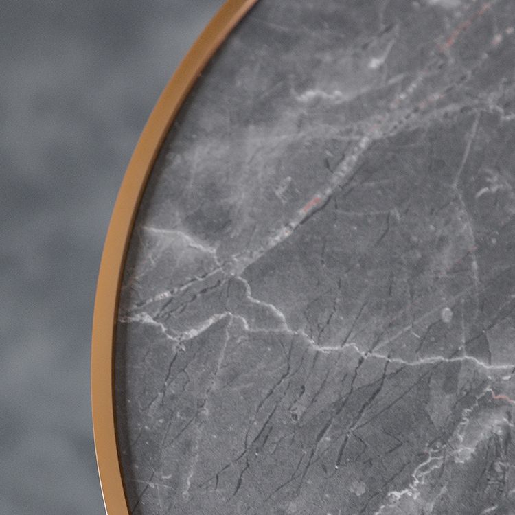 Modern Round Bar Table Artificial Wood Table Metal Base for Balcony