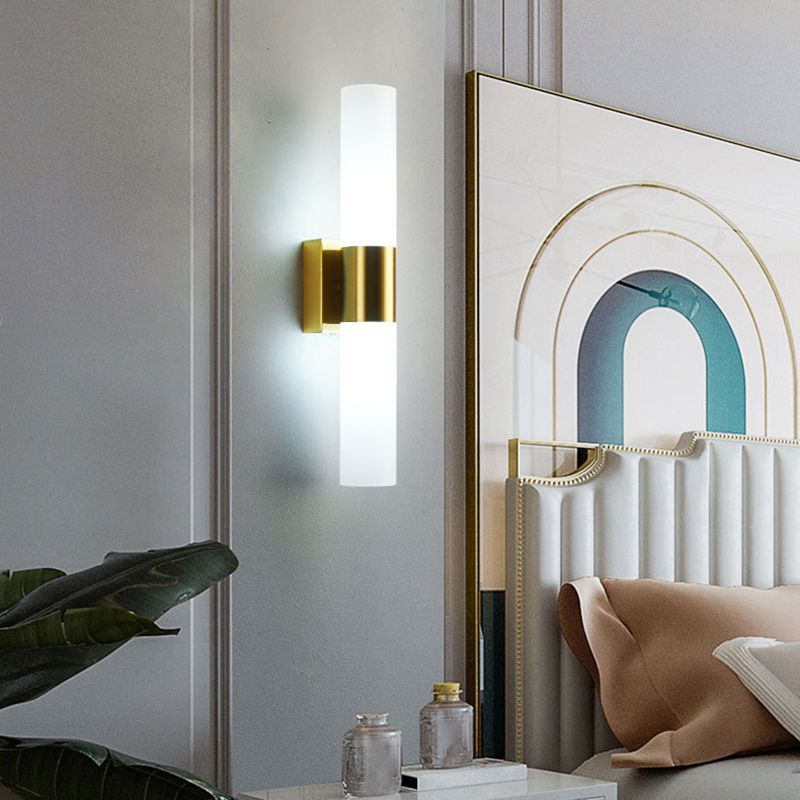 Linear Shape Metal Wall Light Modern 2-Lights Wall Mount Lighting