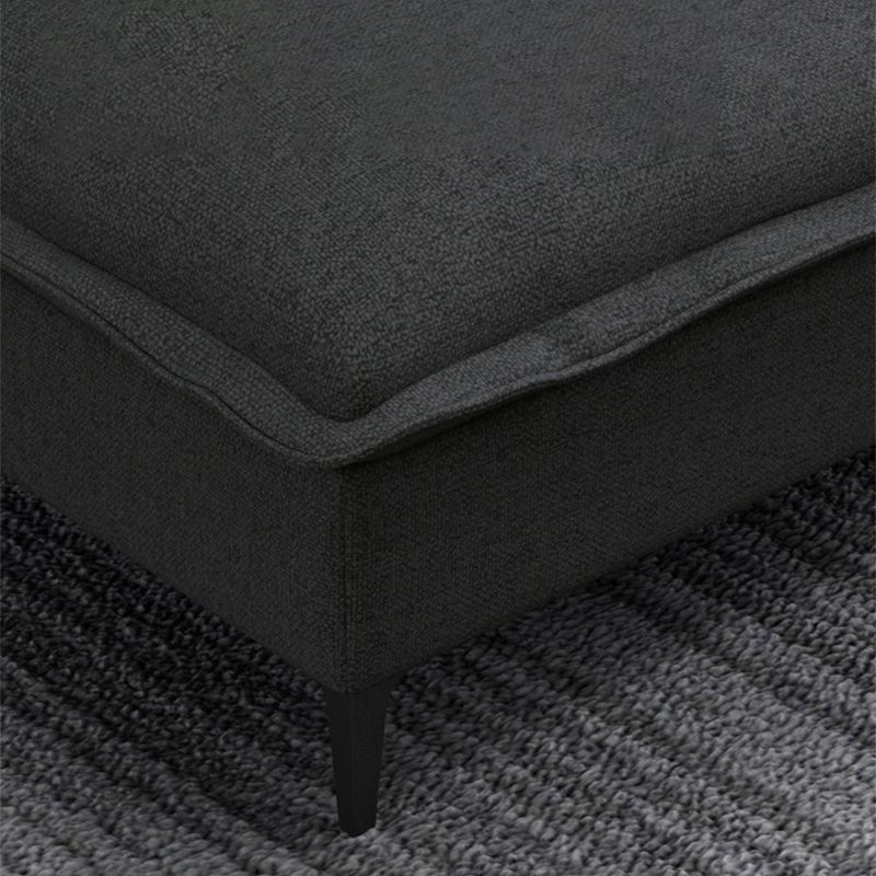 Pillow Top Arm Sectional 4-seater Fabric L-shape Sectional with Pillows