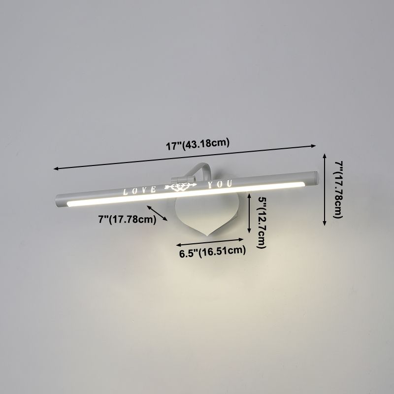 Lámpara de espejo moderno nórdico de forma simple de forma de espejo de forma espejo para el baño