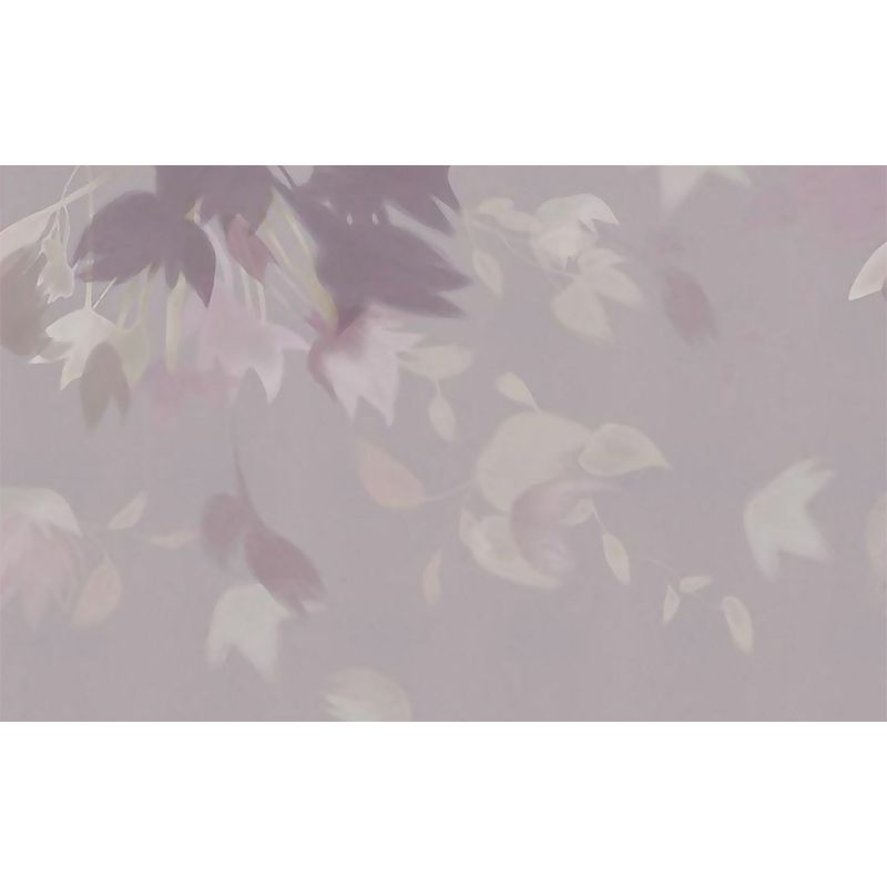 Shattered Flower Print Mural Purple Modern Style Wall Decor for Bedroom, Non-Woven Fabric