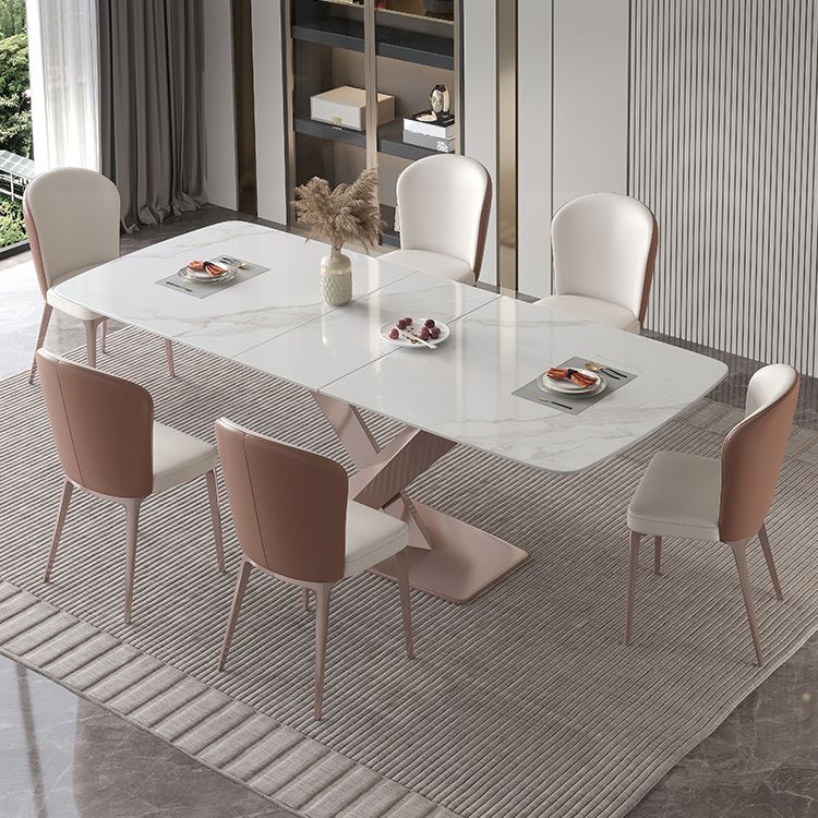 Glam Style Sintered Stone Dining Set 1/4/5/7 Pieces Dining Set for Dining Areas