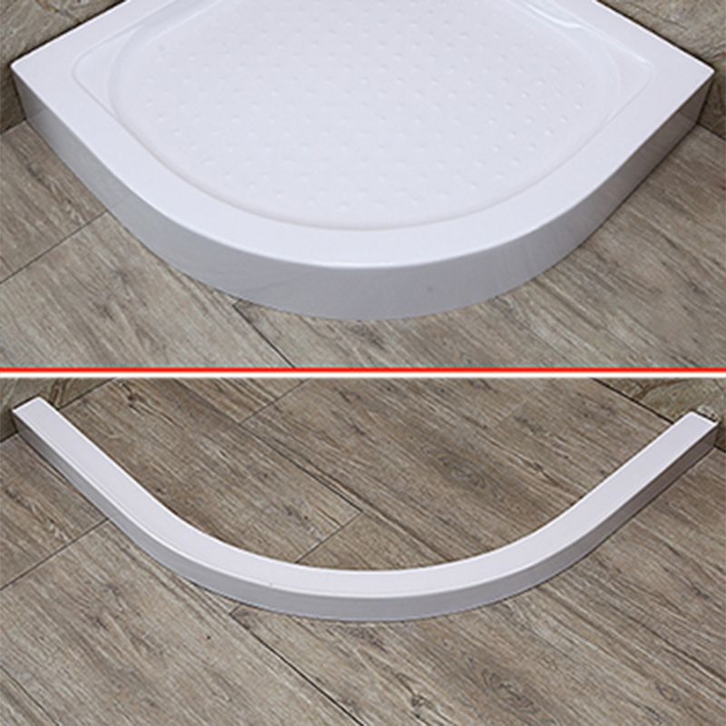 Round Shower Kit Tempered Glass Shower Enclosure with Door Handle
