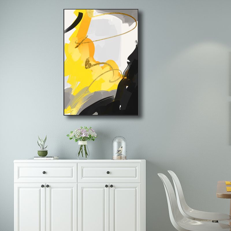 Brush Stroke Canvas for Bathroom Illustration Wall Art Print, Multiple Sizes Options