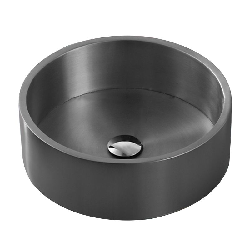 Metal Bathroom Sink Round Bathroom Sink with Overflow And Drain Assembly