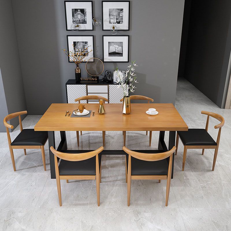 Traditional 1/7 Pieces Dining Set Rectangle Wood Dining Table Set for Dining Room