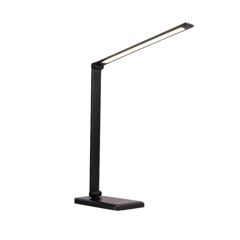 USB Table Lamp with Touch Control, Task Style Metal Folding Table Light for Bedroom