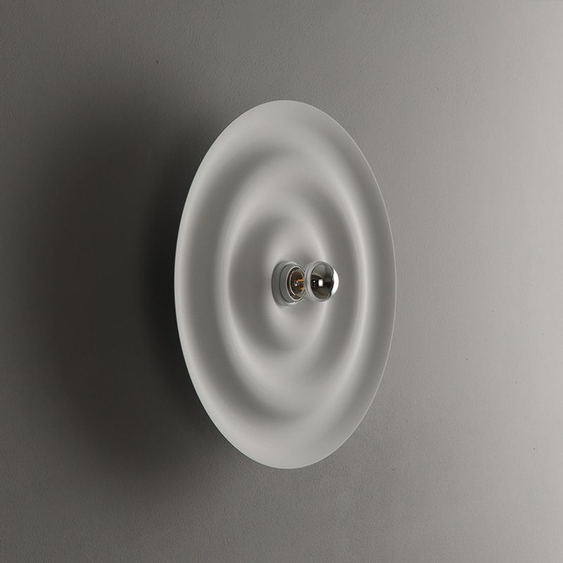 1 Light Circle Wall Mount Light Fixture Modern Metal Wall Mounted Lights