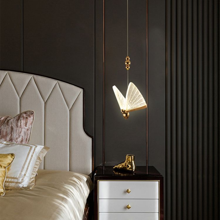 Schmetterling Anhänger Beleuchtung Leuchte minimalistische Acryl -LED -Schlafzimmer -Anhänger Deckenleuchte