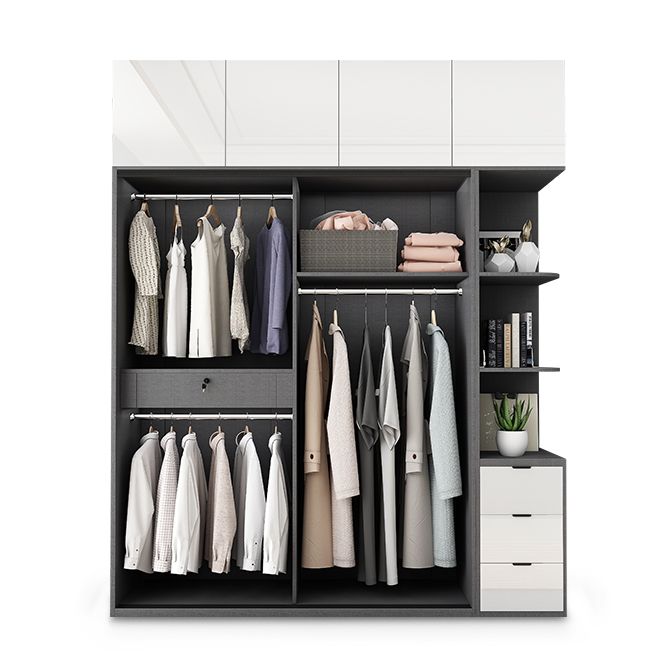 Mirrored Finish Cabinet with Glass Door Modern Interior Storage Cabinet