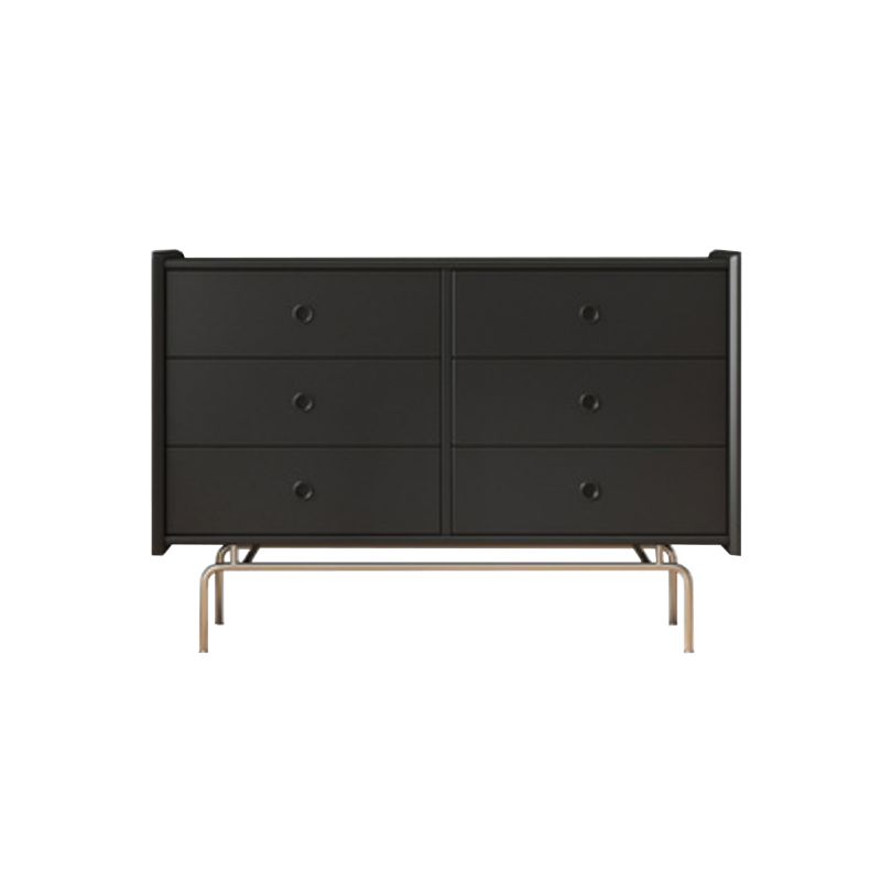 Ultra-Modern Horizontal Double Dresser Solid Wood Storage Chest Dresser for Bedroom