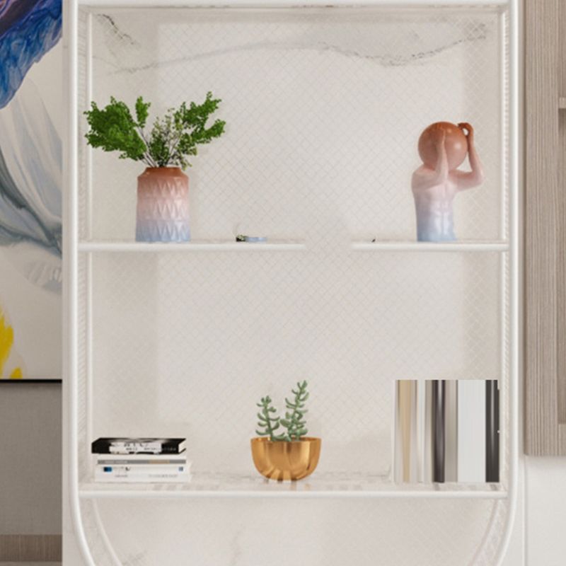 Industrial Standard Bookcase Metal 3 Shelves Closed Back Bookshelf