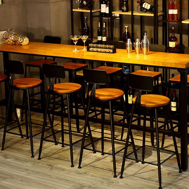 Low Back Dining Stools Contemporary Bar Stools with Metal Base