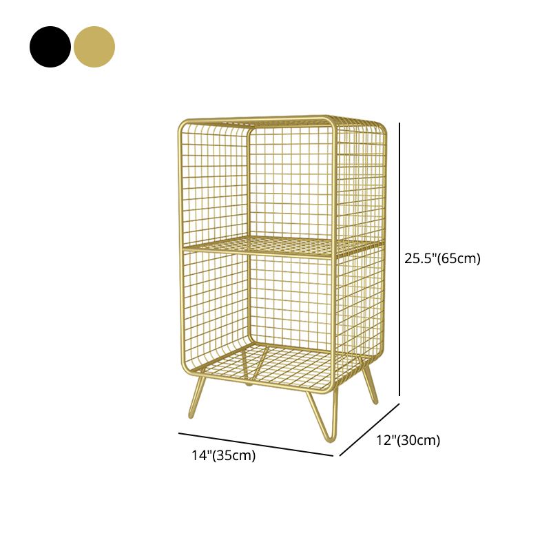 Glam Style Bookshelf Metal Standard Shelf Bookcase for Home Use