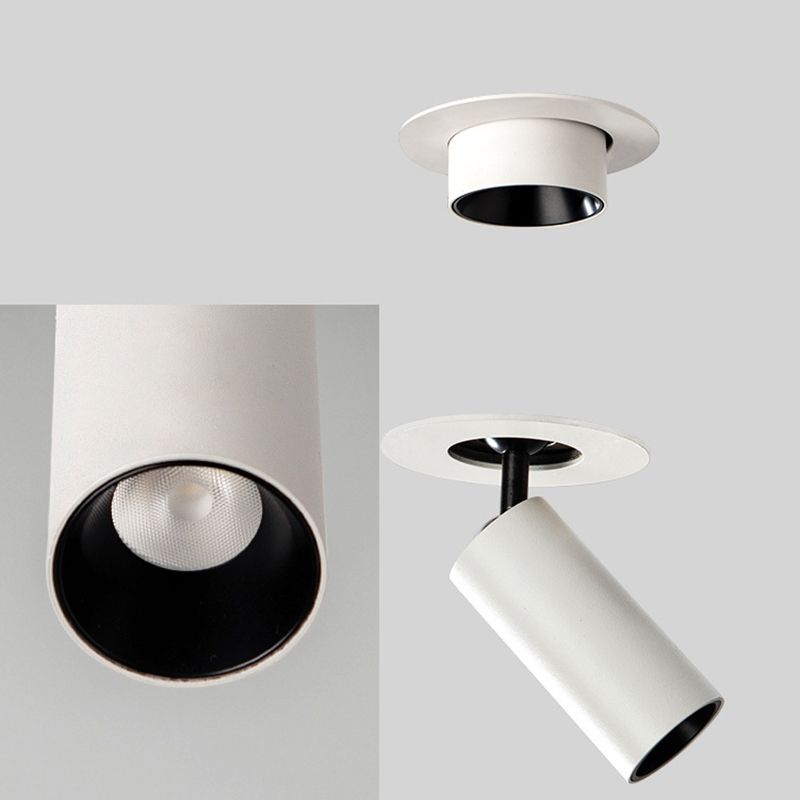 Matte weiße Röhrenförmige Downlight Nordic LED Metall Flush Deckenleuchte für Wohnzimmer