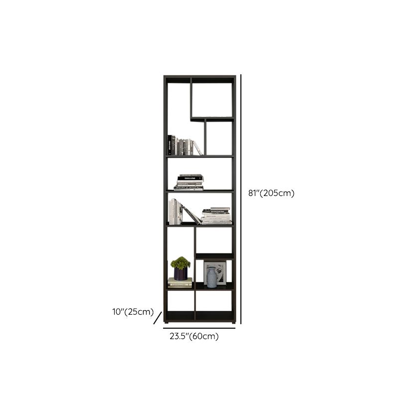 Modern Open Back Standard Bookshelf Metal Bookcase for Home Office