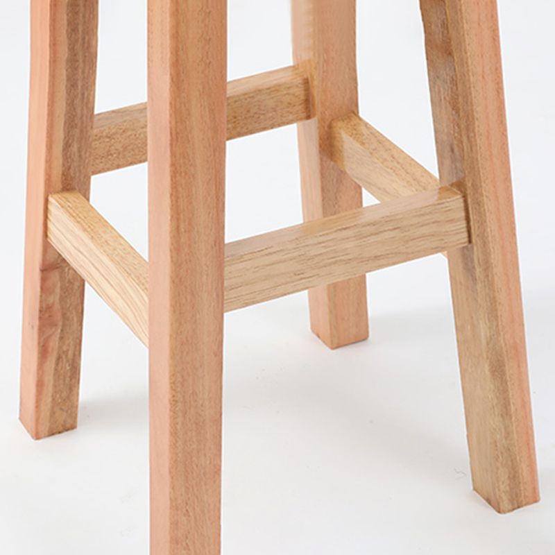 Contemporary Wood Stool Round Stool in Matte Finish for Indoor