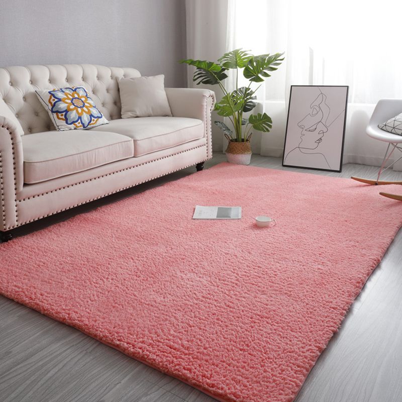 Modern Living Room Rug Multi Color Solid Color Area Carpet Synthetics Anti-Slip Machine Washable Indoor Rug