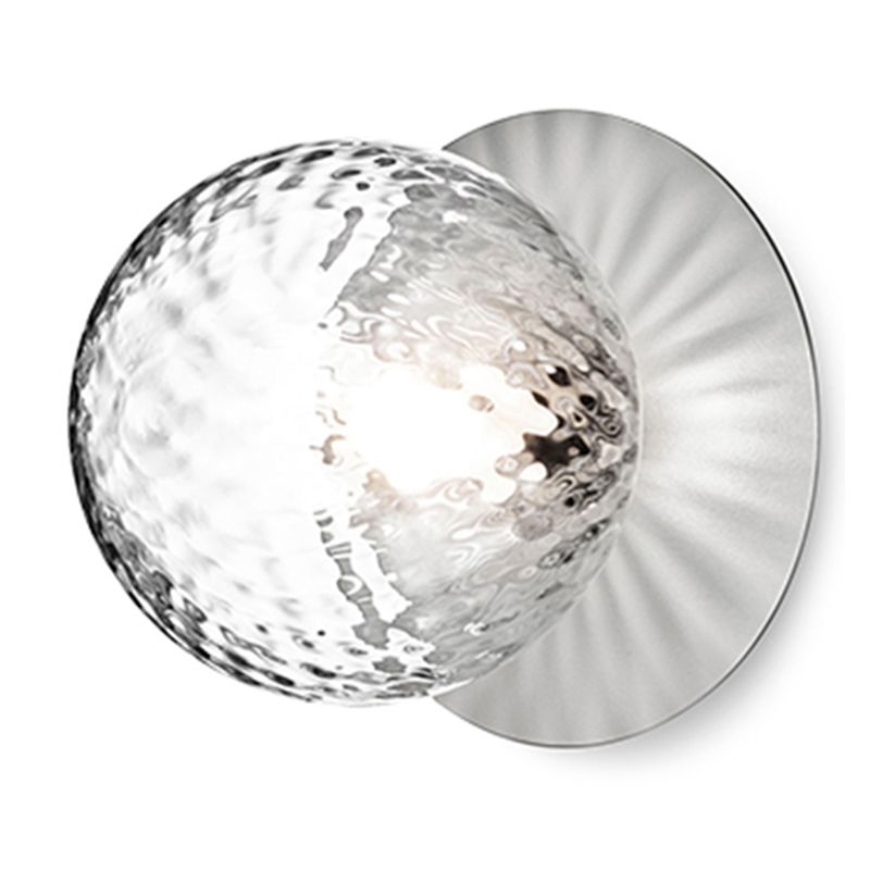 1 éclairage mural à balle en verre clair