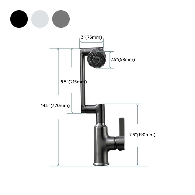 Rotary Sprinkler Pot Filler One Handle Desk-mounted Low Profile Filler