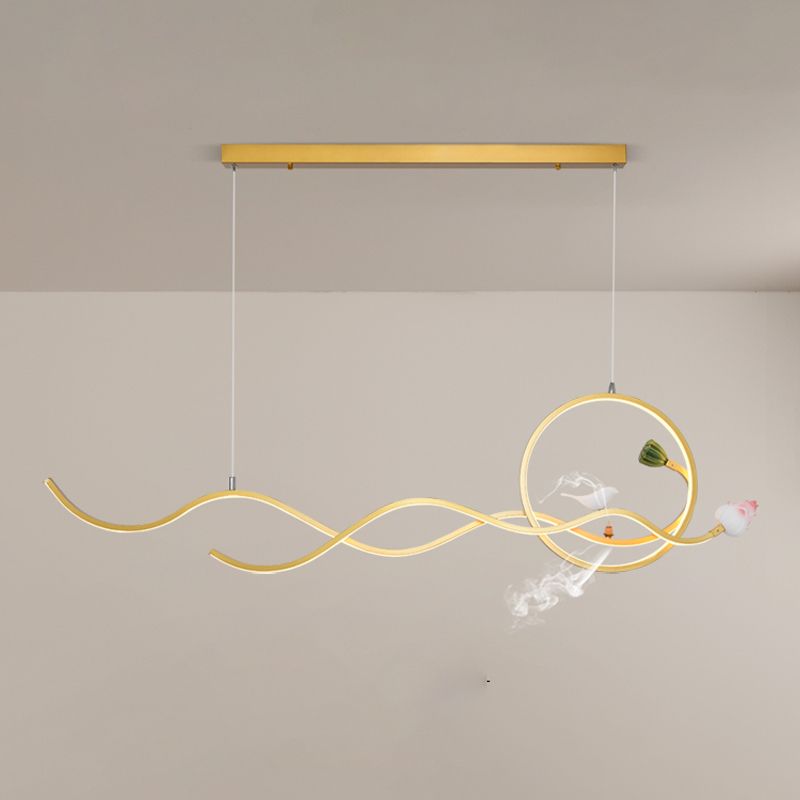 Modern Island Lighting Resin 3-Light Chandelier Light Fixture for Office