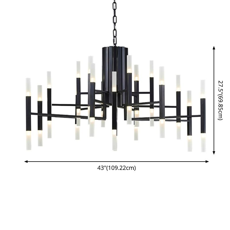 Modern Sputnik Chandelier Light Fixtures Metal LED Hanging Lamp for Living Room