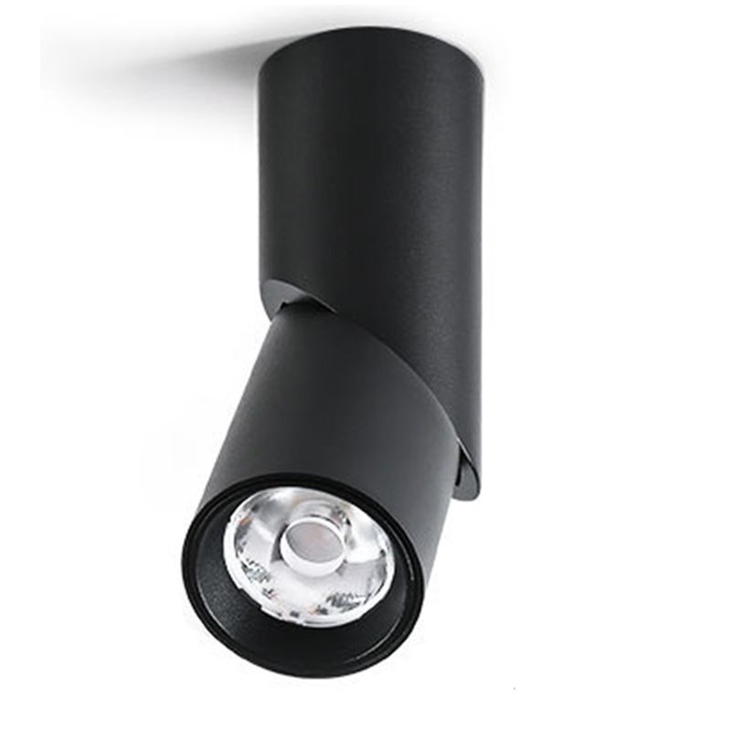 Spot encastré tubulaire en aluminium nordique pour salon, plafonnier LED