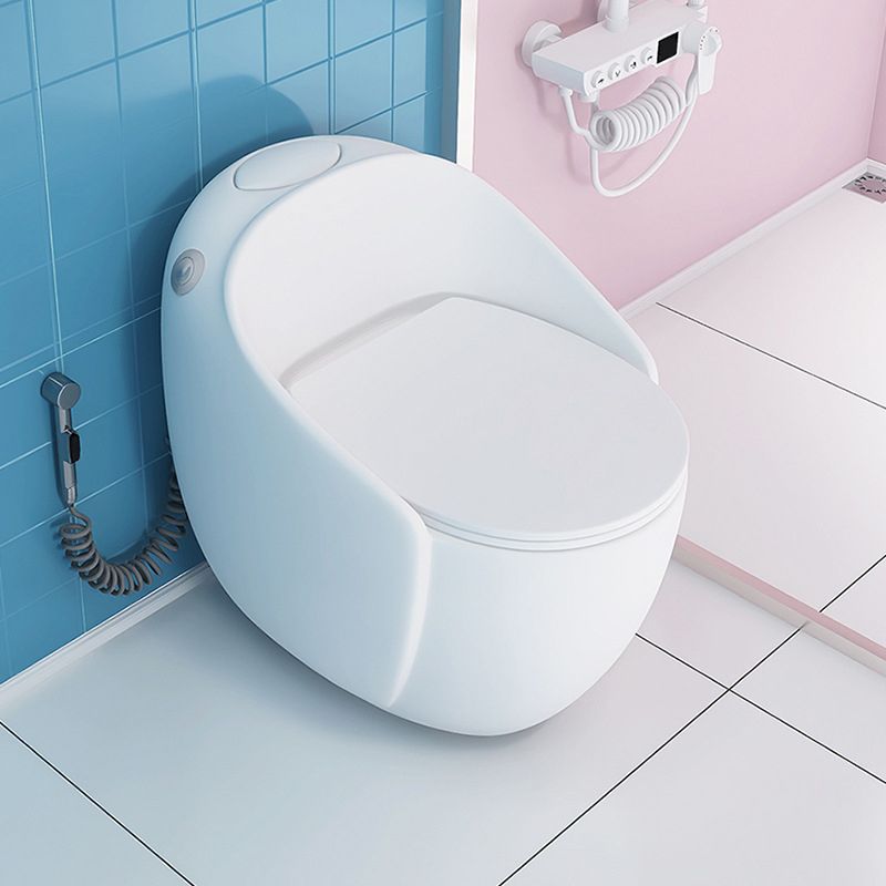 1-Piece Flush Toilet 1.2/1.6 GPF Elongated Toilet Bowl for Bathroom
