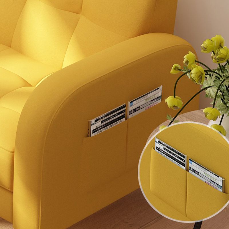 25.59'W Modern Square Arm Linen Standard Sofa for Living Room