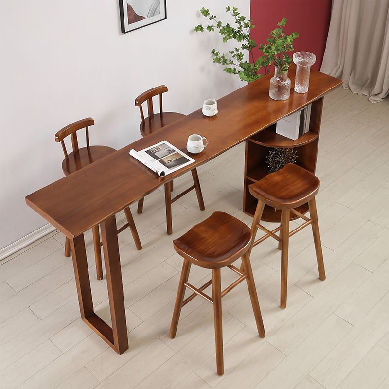 Solid Wood Counter Height Stools Modern Armless Counter Stools