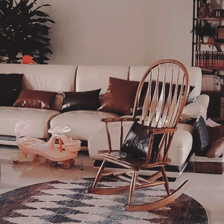 Runde mehrfarbige Nostalgie Teppich -Teppich Polyester Floral Print Indoor Teppich Easy Care Teppich für Wohnkultur