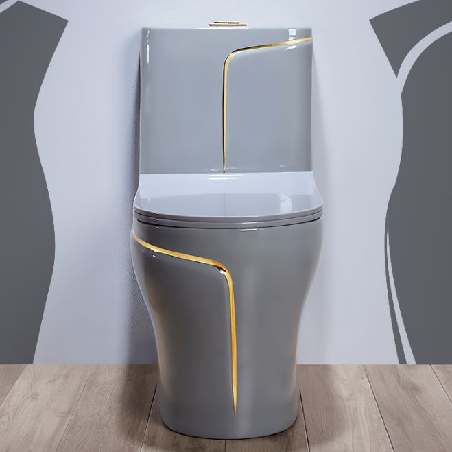 Traditional Floor Mounted Urine Toilet Siphon Jet Toilet Bowl with Toilet Seat