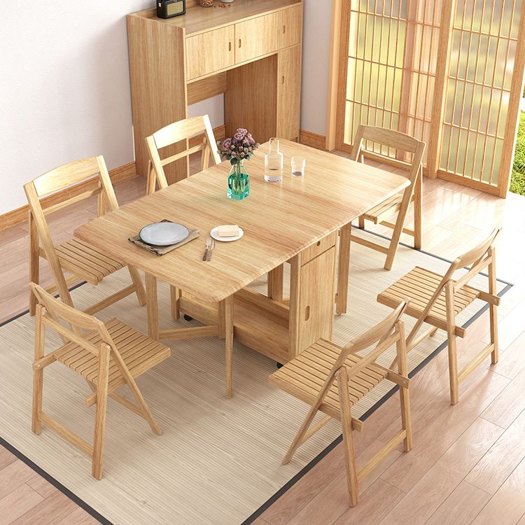 Midden-eeuwse moderne tafel rechthoek eetkamer rubberen hout vaste houten tafel (alleen tafel)