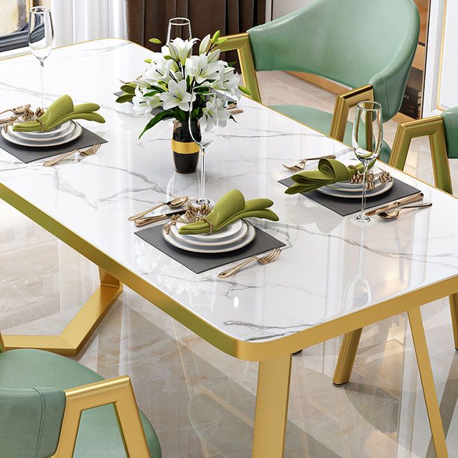 Mesa de comedor de Top White Glam White Mesa de comedor estándar para la cocina