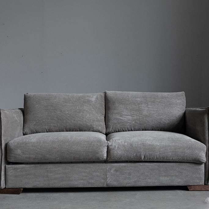 Scandinavian Sofa Fabric Living Room Pillows Square Arm Standard Sofa Bed