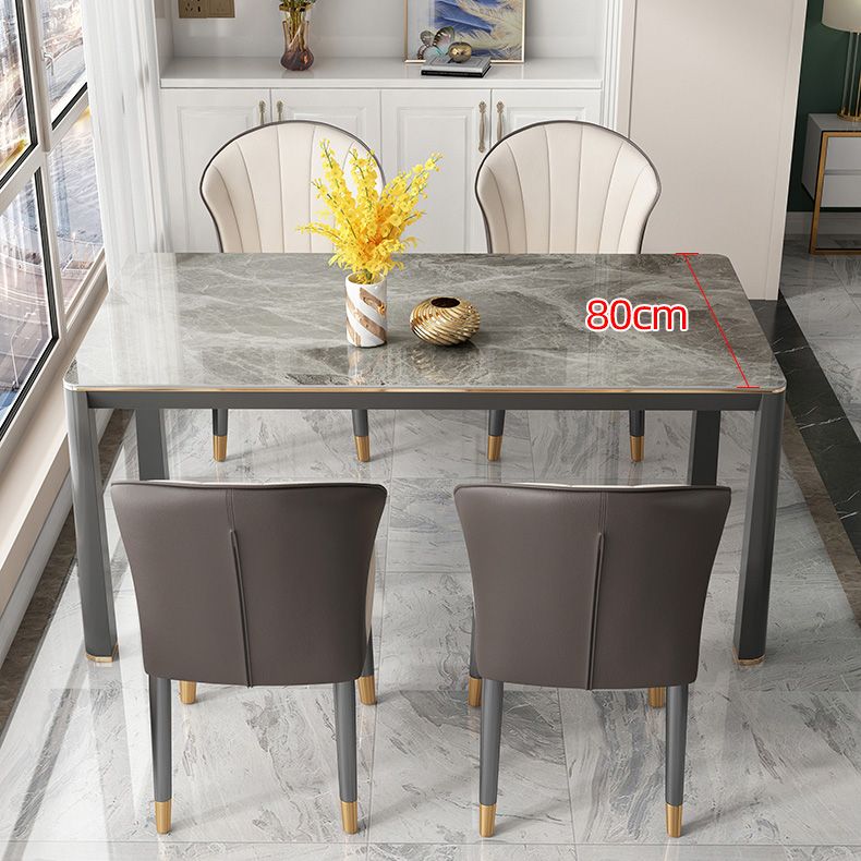 Oak Solid Wood Legs Dining Table Mid-Century Rectangle Dining Table