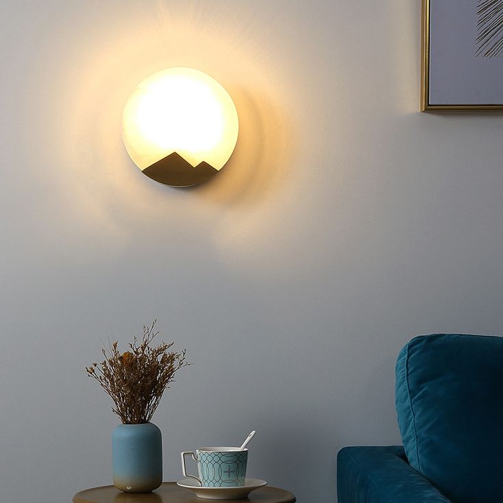 Modernism Simplicity Geometry Wall Lamp Creative Brass Staircase Corridor Lighting Sconce in Gold