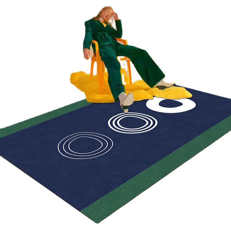 Orange Modern Rug Polyester Abstract Graphic Rug Non-Slip Backing Rug for Home Decor