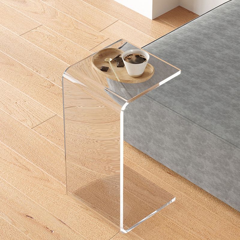 Modern Acrylic End Side Table Square Corner Table for Living Room