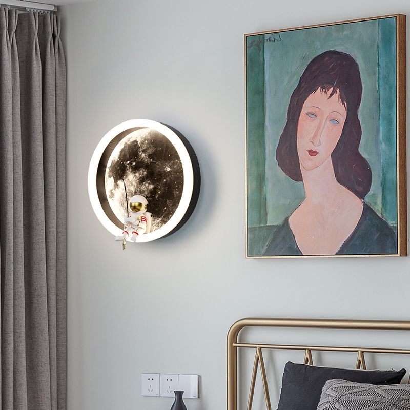 Kids Style Geometry Shape Wall Lights Metal Wall Mount Lights in White