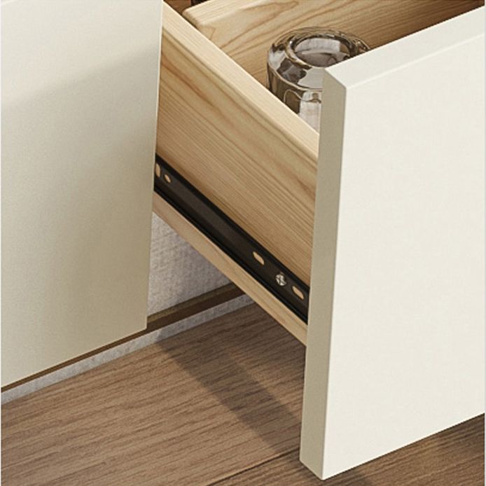 Glame Makeup Counter with Slate Top, Beige Vanity Dressing Table