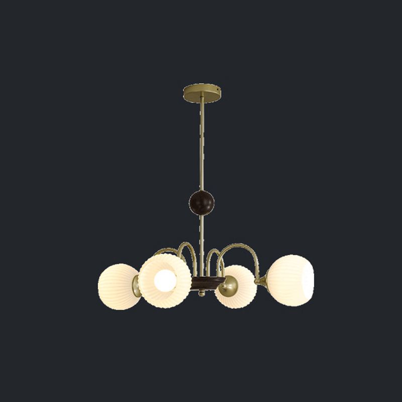 Contemporary Nordic Hanging Light Globe Glass Chandelier for Living Room