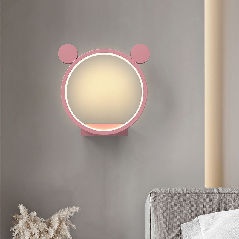 Metal Geometric Shape Wall Light Kid Style 1 Light Wall Light Sconce