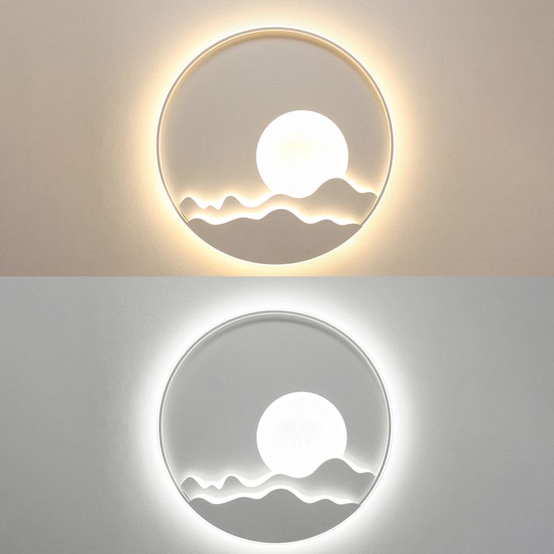 Geometrische Form Metallwandlicht moderne Stil 1 Lichtwand montieren Licht in Weiß