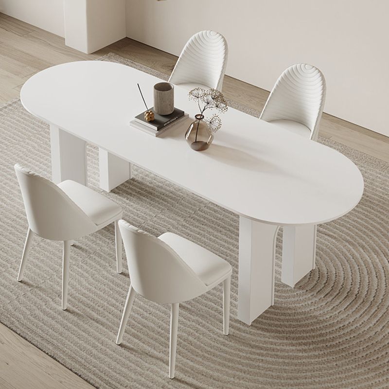 Dining Room Dinner Table Kitchen Stone Dining Table in White