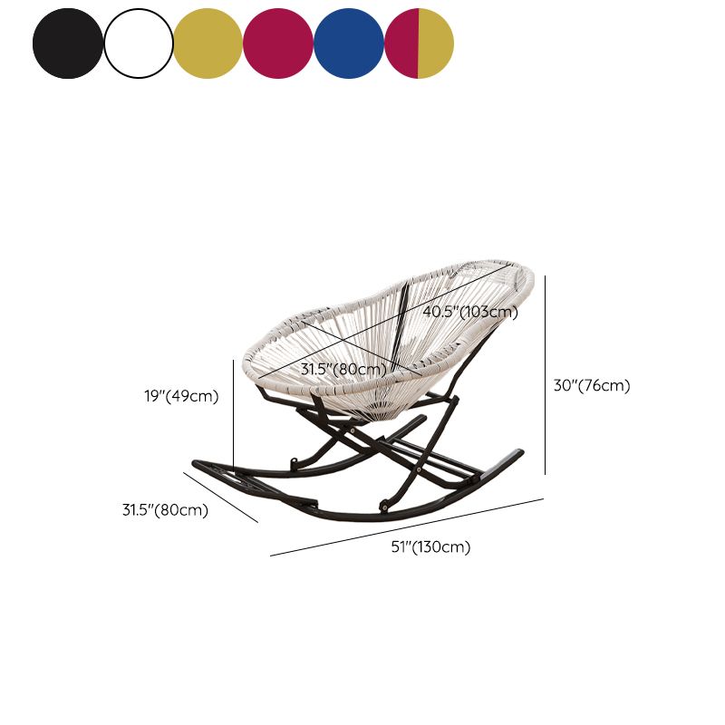 Simple Style Iron Base Balcony Lazy Chair Leisure Rocking Chair