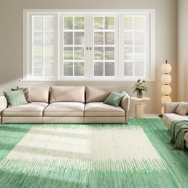 Green Modern Carpet Graphic Polyester Area Carpet Tear Resistant Carpet for Home Decor