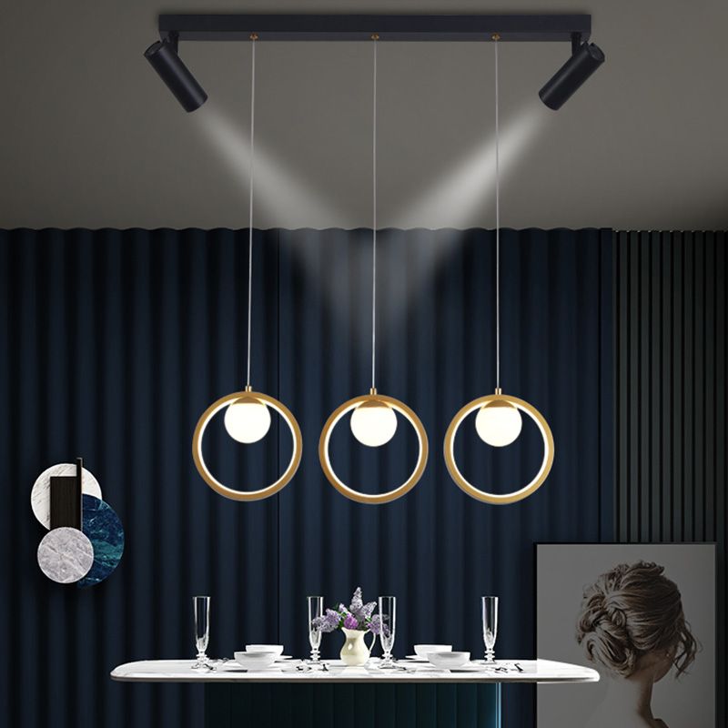 Estilo contemporáneo Geometry Island Lighting Lights Metal Island Lights