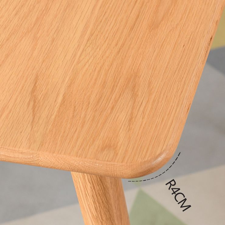 Rectangle Oak Wood Dining Table Modern Table in Nature with Double Pedestal