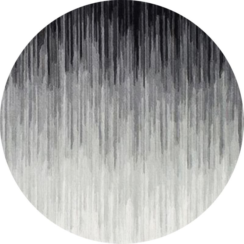 Grey Modern Rug Polyester Striped Ombre Pattern Rug Non-Slip Backing Pet Friendly Carpet for Living Room